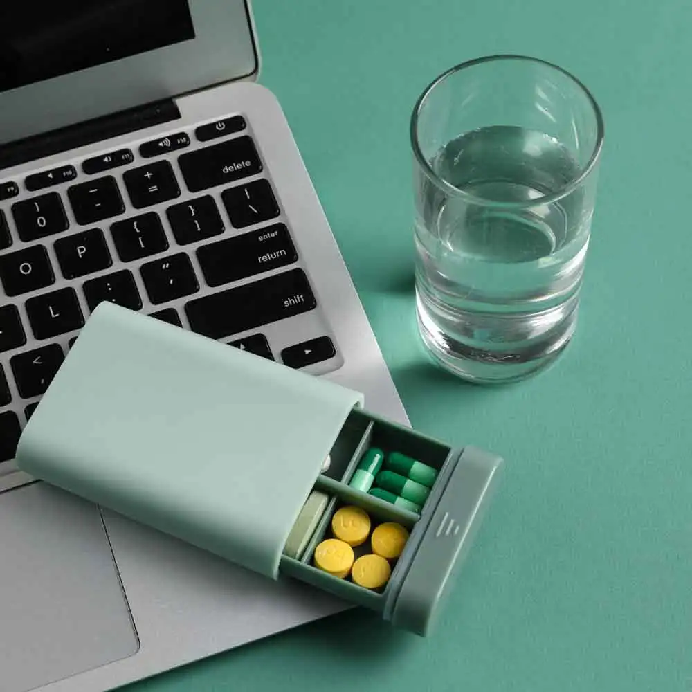 Mini Vitamin Box Portable Travel Cases Container Organizer Small Pill Storage Tablet 7 Days 6 Grids Medicine Fish Oils