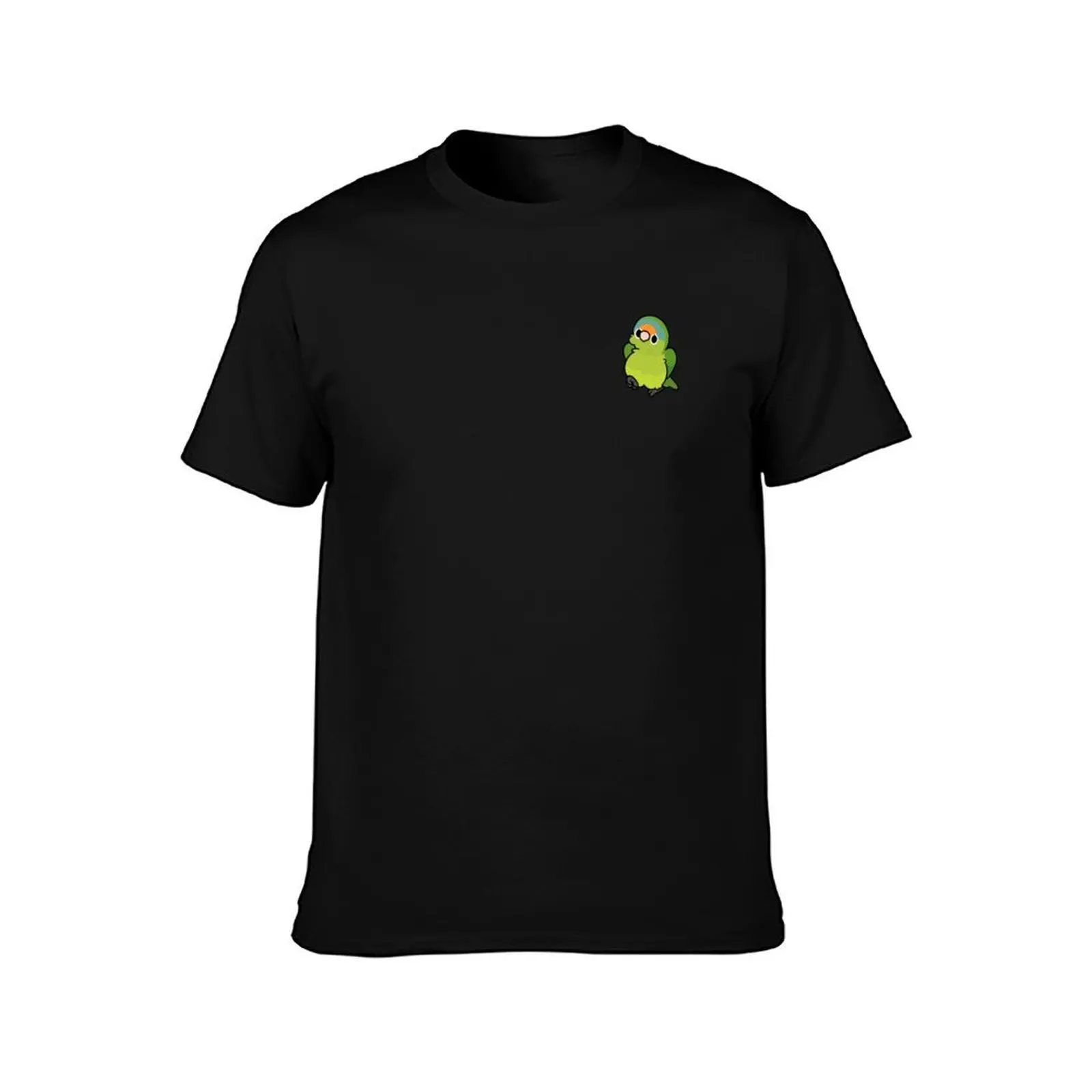Half-Moon Conure - Kawaii Birbs T-Shirt, Summer Casual Cotton Tee, Oversized Streetwear Tops, Vintage Graphic Print, 100% Cotton