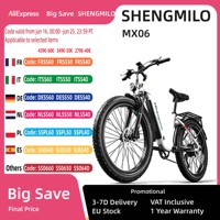 Shengmilo MX06 Electric Bike 1000W Urban Bicycle Fat bike electric 26\