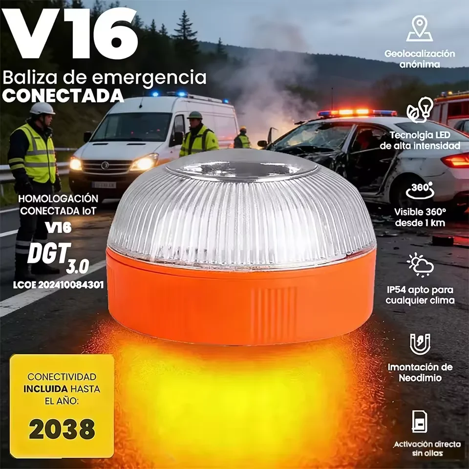 

Аварийный сигнальный фонарь V16, новинка 2026 года, сверхмощный магнитный основание, последняя версия автомобильного аварийного освещения