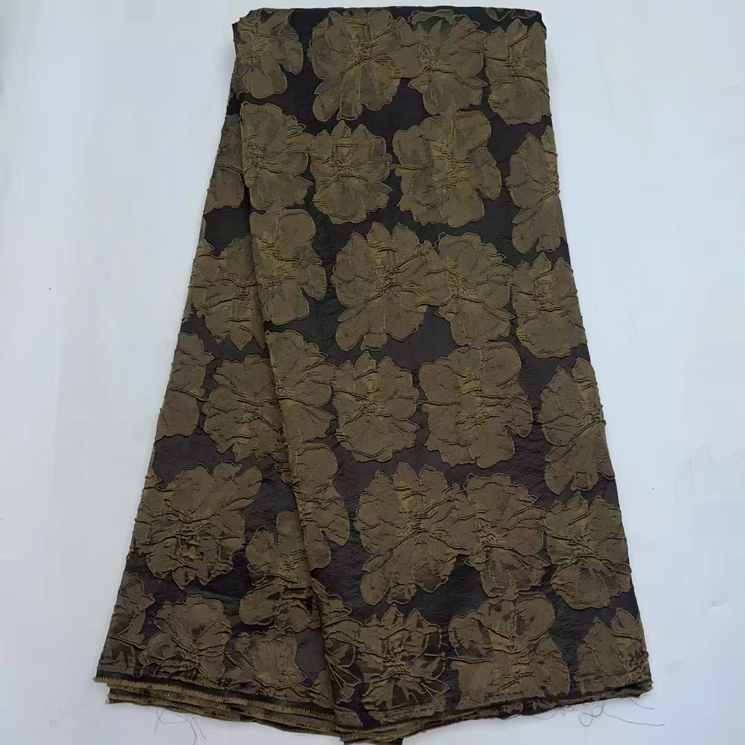 

2025 Новая модная африканская нигерийская парчовая кружевная ткань высокого качества, французское жаккардовое кружево для шитья своими руками, праздничная ткань PJK25123