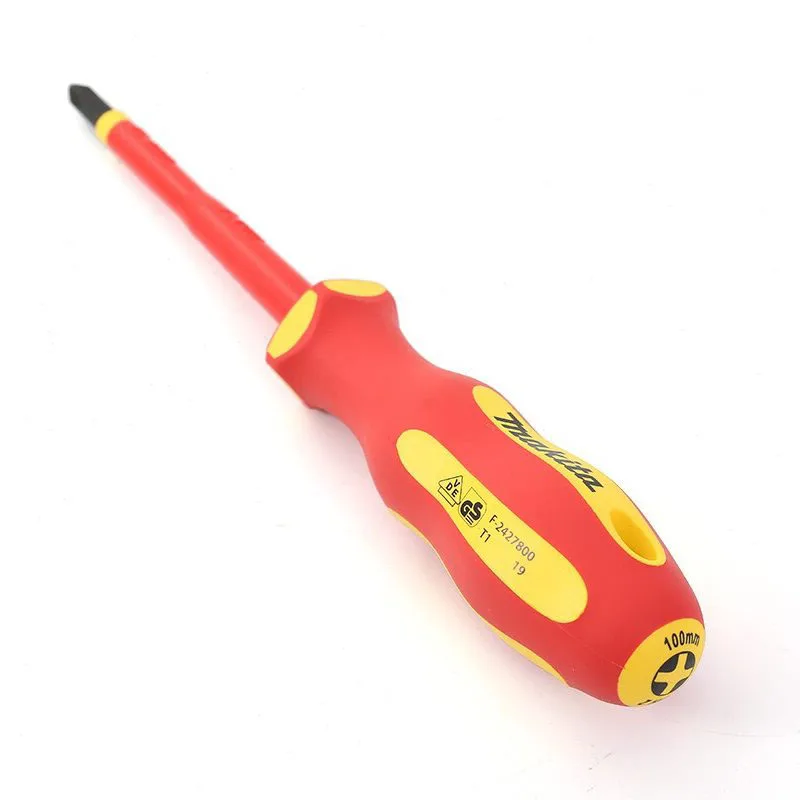 Makita B-66139 Insulated Screwdriver PH2 100mm VDE High Voltage 1000V Ergonomic Electrician Repair Screwdriver Tools Accessory