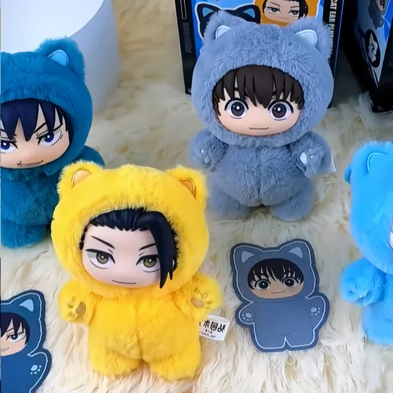 

New Genuine Eaki Jujutsu Kaisen Season 2 Cat Park Party Gojo Satoru Blind Box Plush Doll Bag Pendant Model Collection Kids Gifts