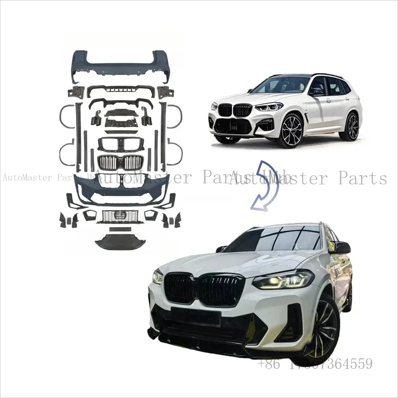New val for  X3 G01 F97 Pre 2018-2021 Change to G01 X 2023 Style LCI  Bodykit  Bumper Facelift
