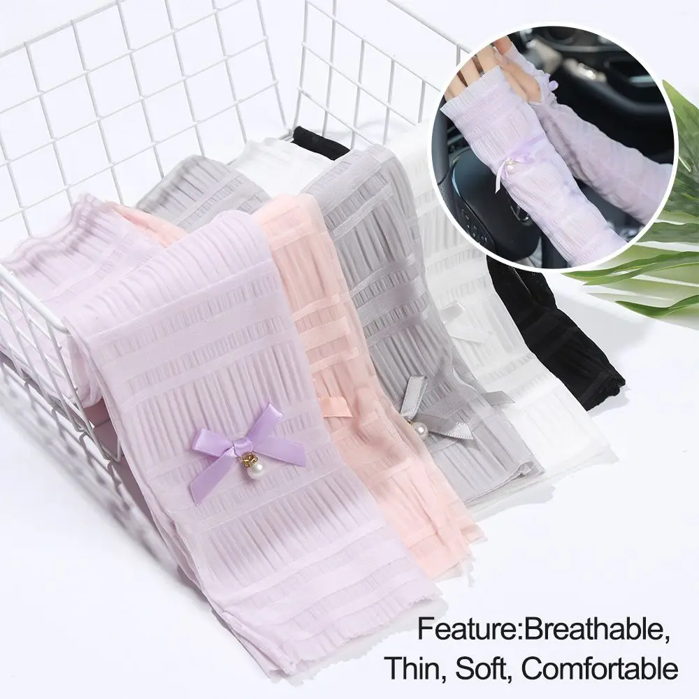 Mitaines de protection solaire sans doigts pour femmes, couvre-bras, manches de bras respirantes, sports de plein air, cyclisme