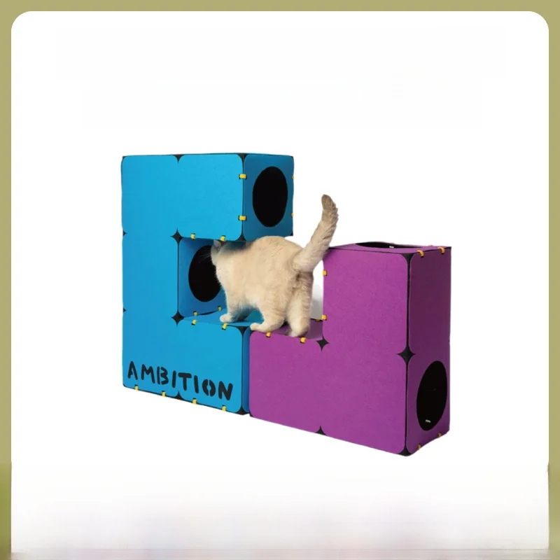 

Игровой домик-туннель для кошек из плюшевого материала, для игр в прятки, маленький, Wild Core Blo Toys