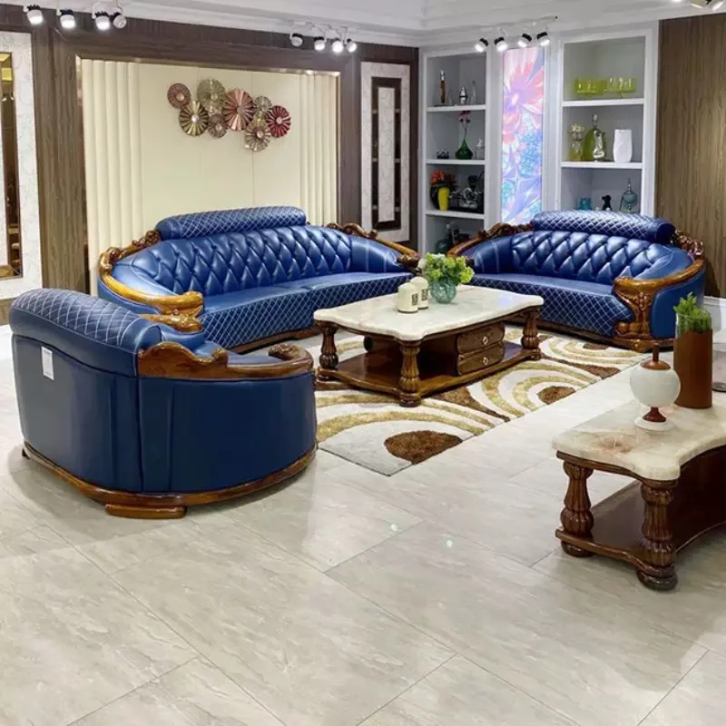 Luxury Royal Style Sofa Set European Handmade Ebony Wood Carving Furniture Living Room Design Luxury Modern Sofa كنب استراخاء