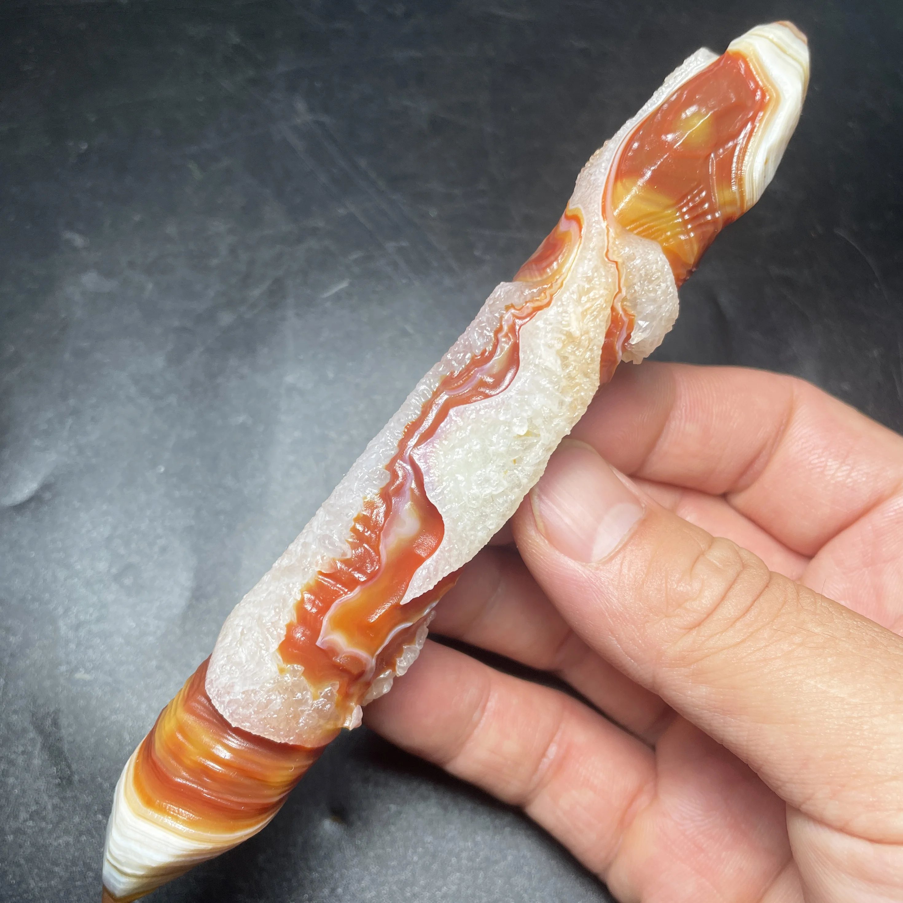 Natural Stick Sardonyx Red Gobi Agate Wand Crystal Quartz Points Wizard Meditation Spirit Healing Stone Garden Decor PH1-32