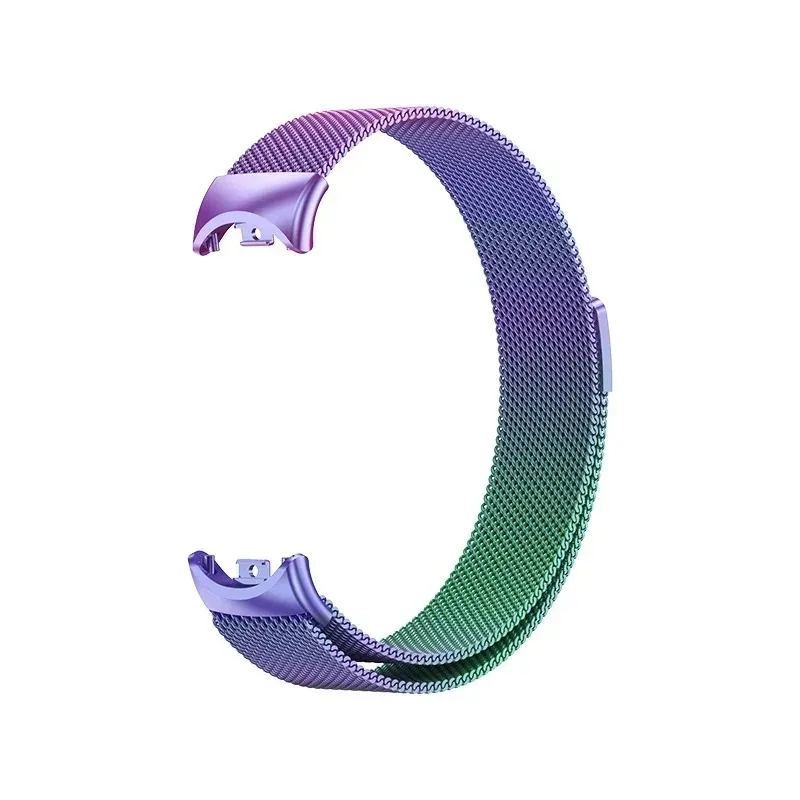 Cinturino ad anello milanese per Xiaomi Mi Band 8 9 10 Smartwatch Bracciale traspirante in metallo con facile regolazione Mi band 10 Accessori Correa
