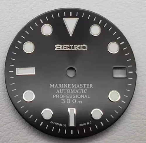 Imagen 2 del producto Esfera NH35 de 28,5mm/esfera NH36 con logotipo S, cara mecánica de buceo fantasma de agua verde que brilla en la oscuridad para seiko mod