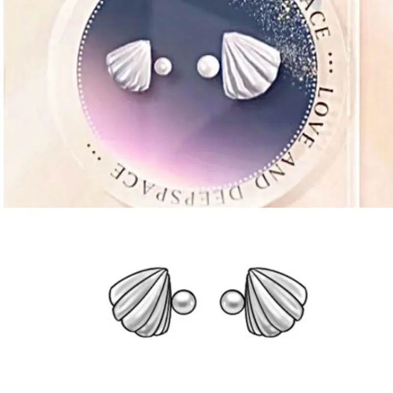Game Love And Deepspace Zayne Rafayel Caleb Cosplay Earring Pearl Shell Earstuds Earwear Women Jewelry Wedding Accessories Gift