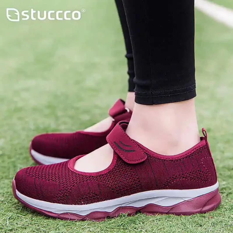 Summer Breathable Casual Shoes Women Outdoor Flat Mesh Lightweight Comfortable Sports Walking Shoes Louboutins Zapatos De Mujer