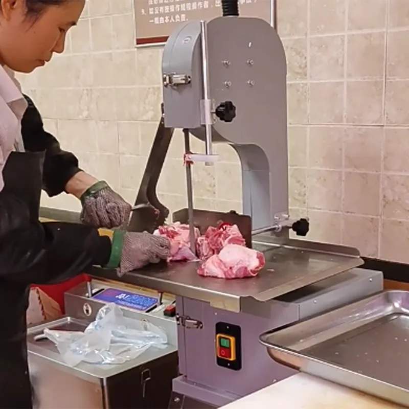 Compact Electric Meat and Bone Cutting Machine for Fish Cow Rib Sternum and Frozen Meat with Automatic Saw Blade
