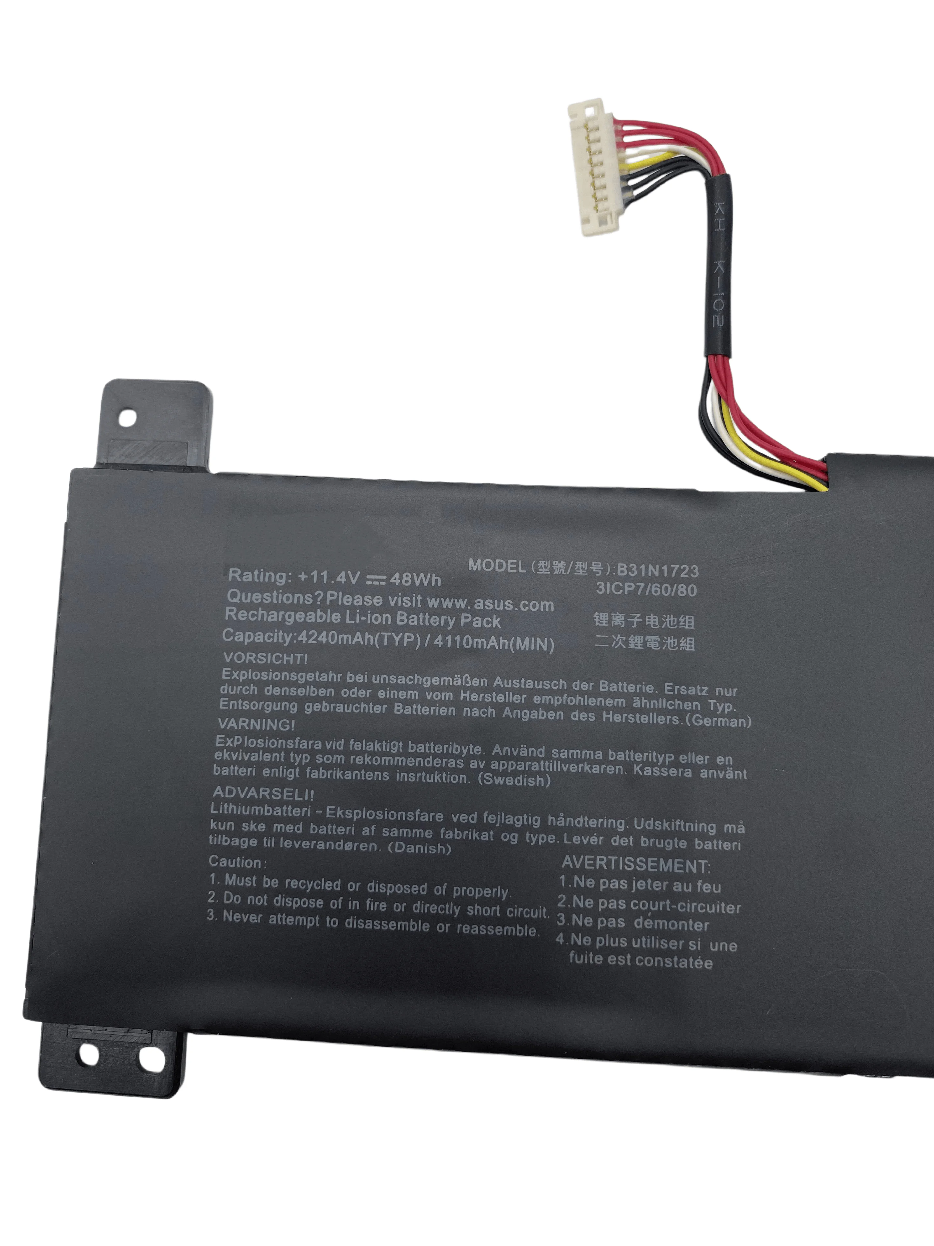 B31N1723 Laptop Battery For ASUS VivoBook R570UD X570UD M570DD F570ZD X570ZD K570ZD FX570DD FX570ZD K570UD Series 3ICP7/60/80