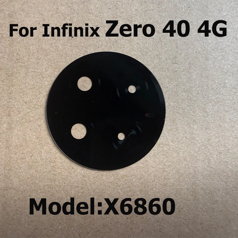 

Стеклянный объектив задней камеры для Infinix Zero 40 4G X6860, стеклянная крышка объектива задней камеры с клеевой наклейкой, запасные части