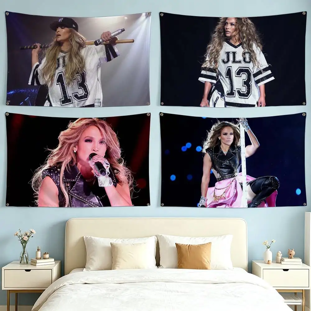 Singer J-Jennifer Lopez Flags Wall Hanging Tapestry Outdoor Garage Room Decorative flag Background Blanket
