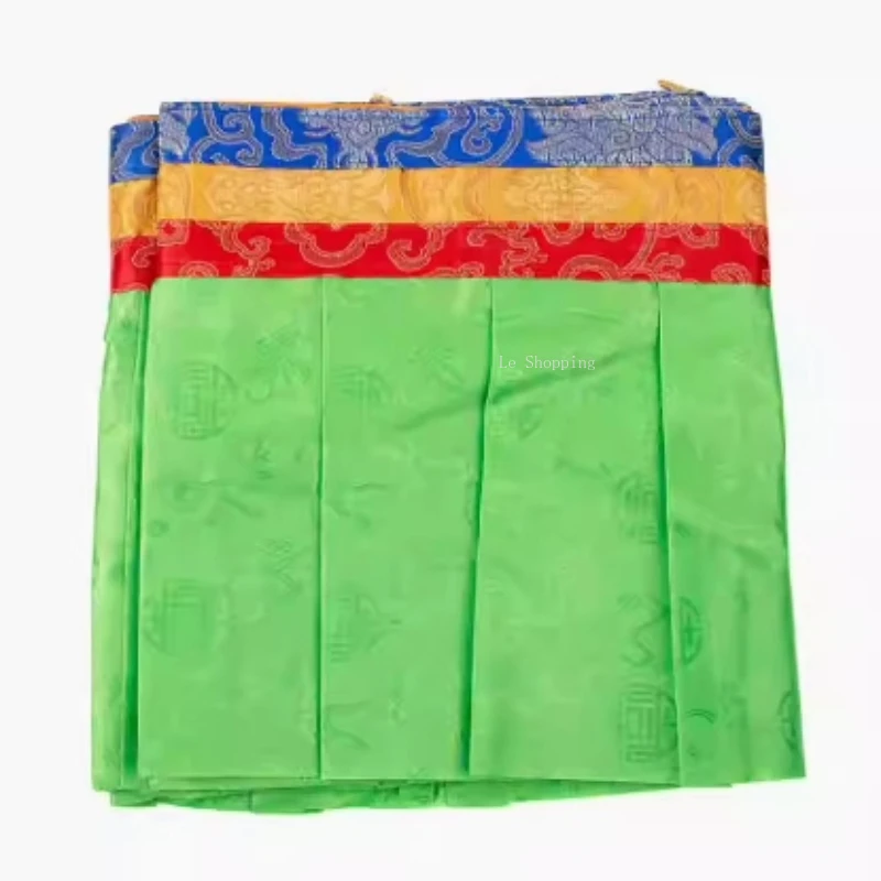 4.6m White/Yellow/Green/Five Colors Tibetan Style Curtain Home Indoor Wall Decoration Table Curtains Buddhist Temple Decoration view 3