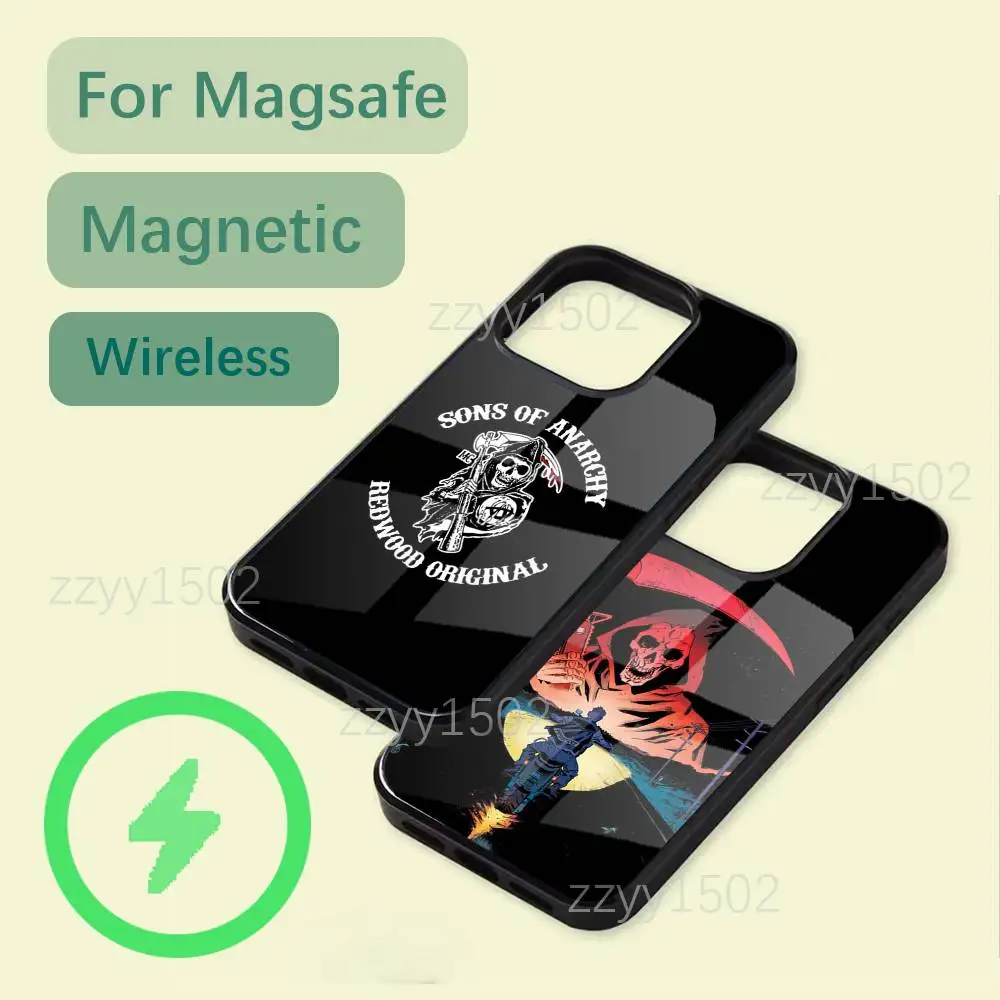 

S-Sons Of A-AnarchyS Mayans Phone Case For iPhone 17,16,15,14,13,12,11,Pro,Max,Plus,Mini,SE4,E Magsafe Wireless Charging