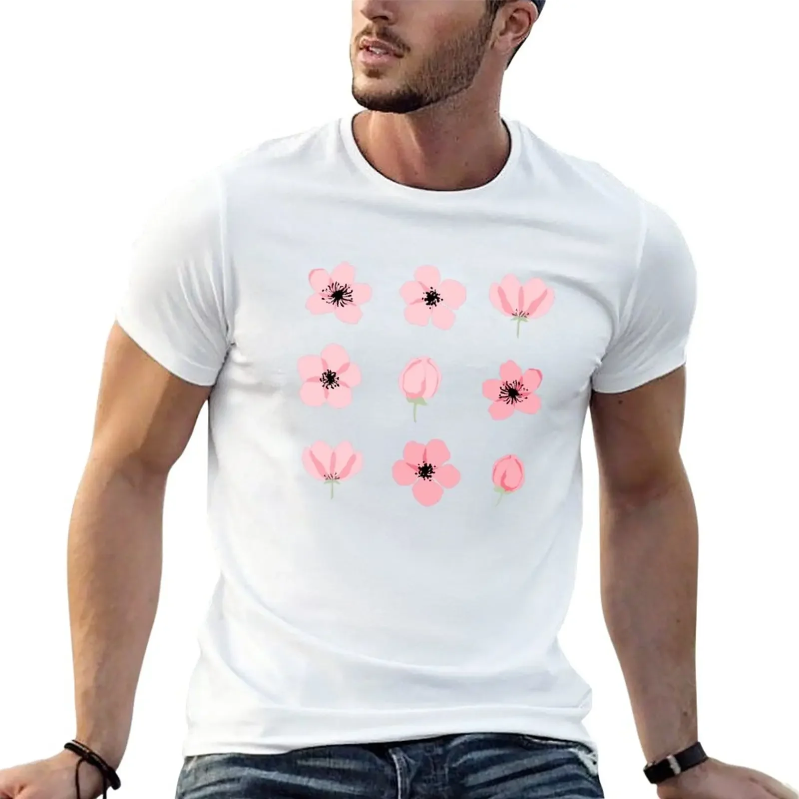 

New Sakura Cherry Blossom T-Shirt sublime t shirt animal print shirt for boys tops tees black t shirts for men