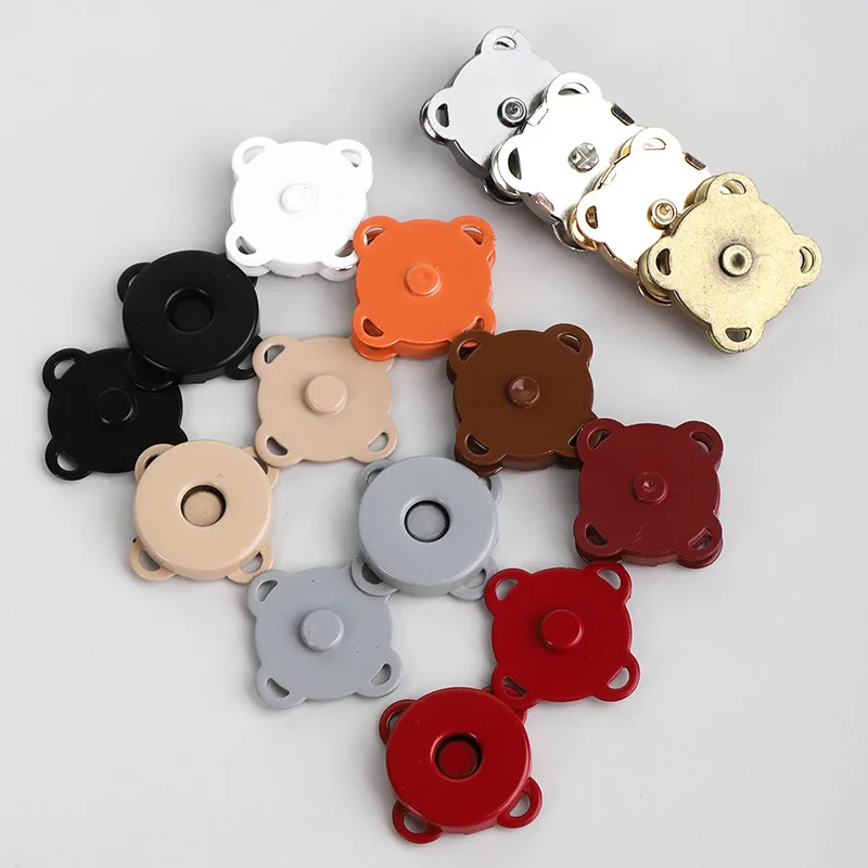 5sets/lot Magnet Buckle Metal Snap Fasteners Buttons DIY Sewing Garment Accessories Materials Wallet Craft Bags Buckle 10mm-18mm