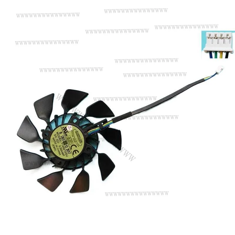 HD ДЛЯ EVERFLOW T129215SU 12 В 0,5 А Вентилятор охлаждения VGA для видеокарты ASUS GTX780 GTX780TI R9 280 290 R9 280X 290X