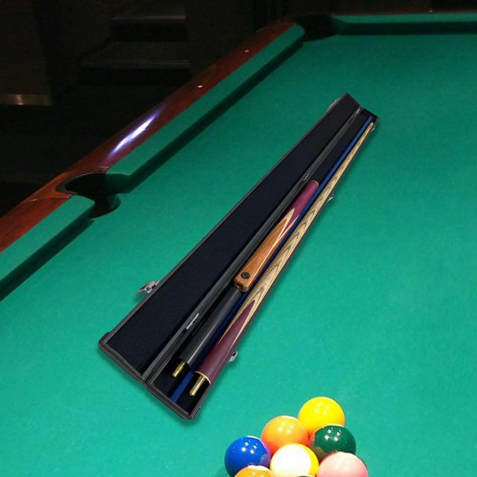 

Billiards Pool Cue Case Billiards Supplies Billiard Cue Holder Snooker Cue Storage Box for Club Training Travel Sports Snooker
