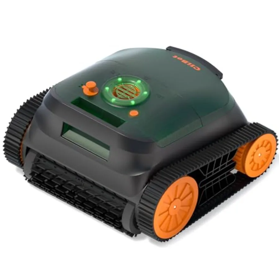 

Cordless robotic pool cleaner for inground pools up to 3, 229 sq. ft, ABS plastic body, blue, wall and waterline cleaning with