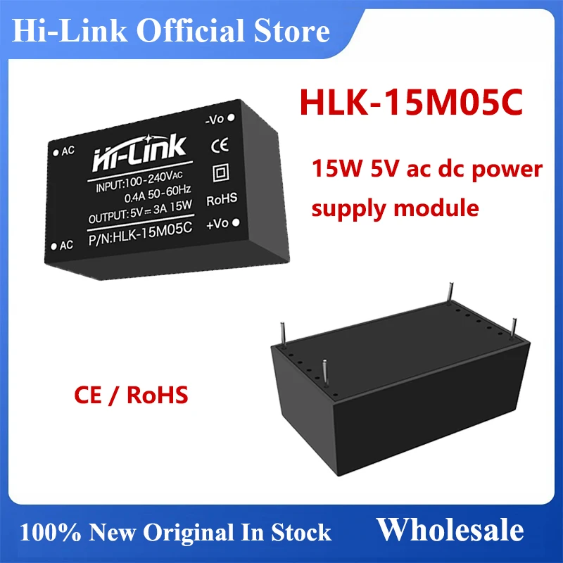 Hi-Link New HLK-15M05C AC DC Converter 15W 5V 3000mA Smart Home Power Supply Intelligent Module