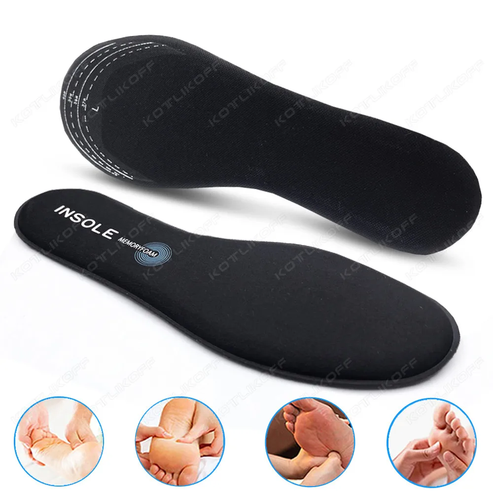 KOTLIKOFF Memory Foam Insoles For Shoes Sole Anti-Shock Deodorant Breathable Cushion Running Insoles For Feet Man Women Insoles