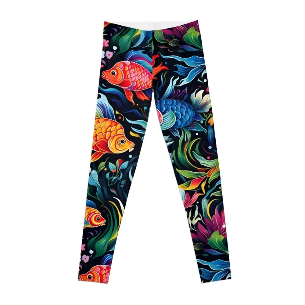 

Colorful Koi Leggings Women's sports sports for gym sport pants Womens Leggings
