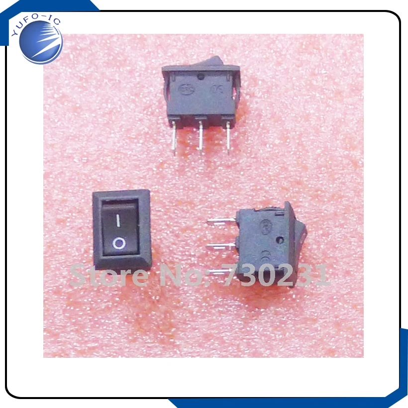 Free Shipping 10XRocker Switch 3P SPDT On/Off/On Boat Rocker Switch 8.5*13.5MM 250VAC/3A hym
