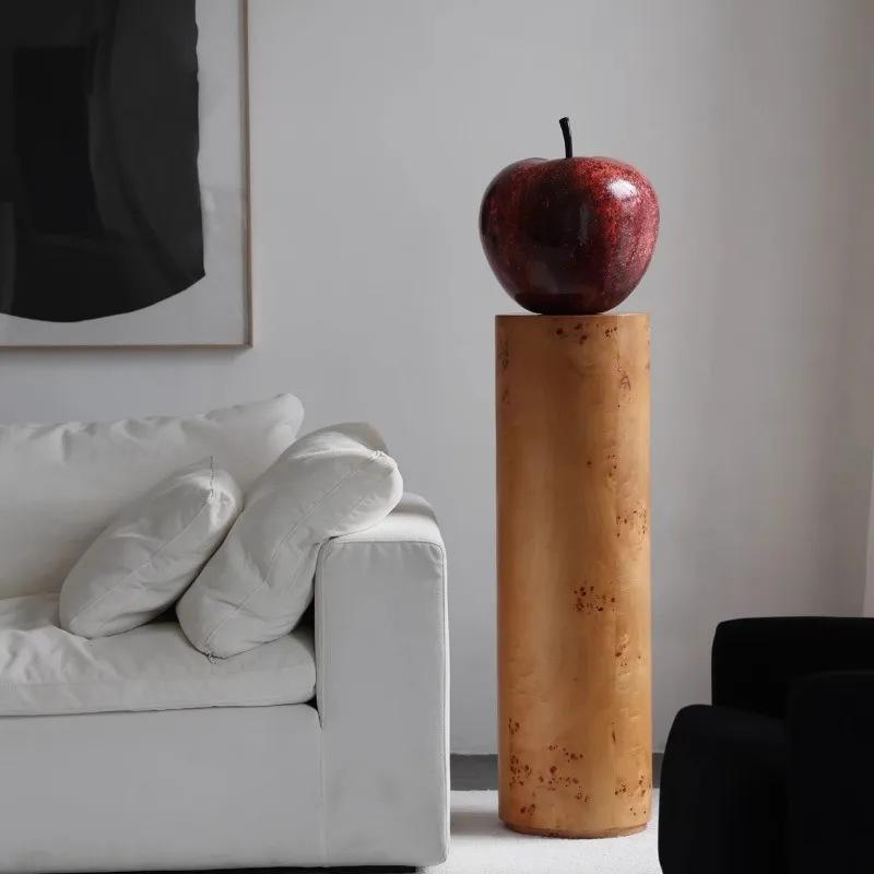 

Medieval style living room decoration tree tumor bark round base square base artwork installation floor display stand