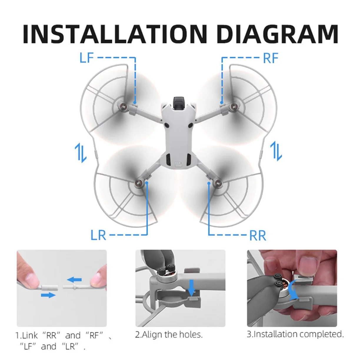 Propellerbeschermer Voor Dji Mini 4 Pro Landingsgestel Geïntegreerde Propellers Beschermer Afscherming Ringen Drone Beschermers Accessoires