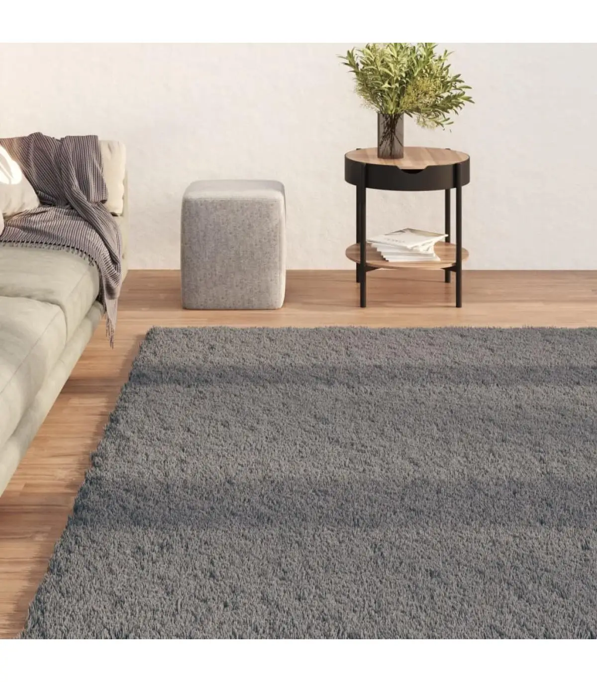 80x150 cm anthracite gray non-slip washable shaggy carpet carpets