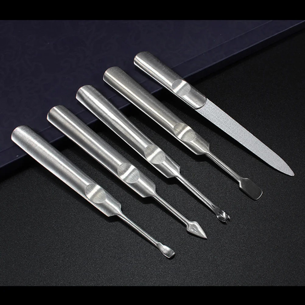 Stainless Steel Pedicure Miss Nail Tools Russian Manicure Drill Bits Brush Cuticle Pusher