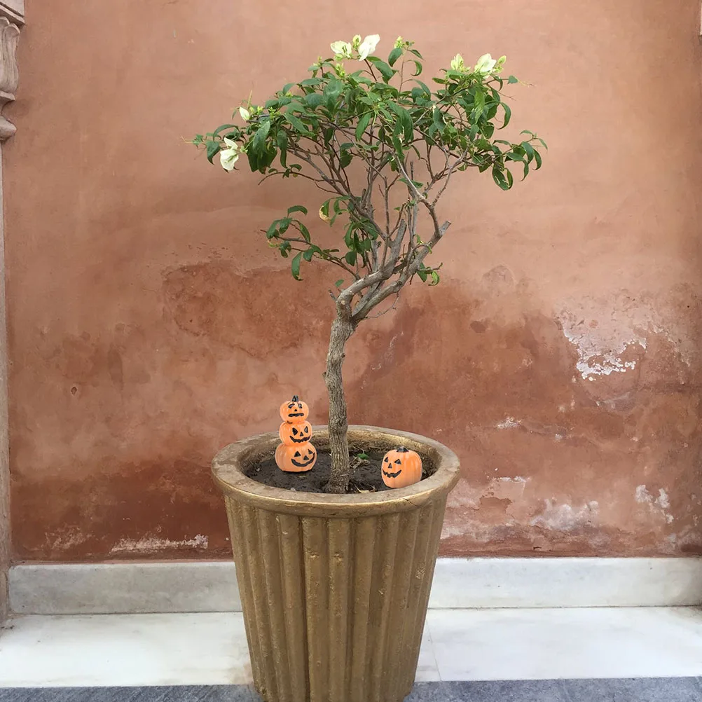 

6pcs Resin Pumpkin naments Halloween Scene Layout Home Decor Gifts Mini Garden Terrarium Plants Eco Friendly Safe