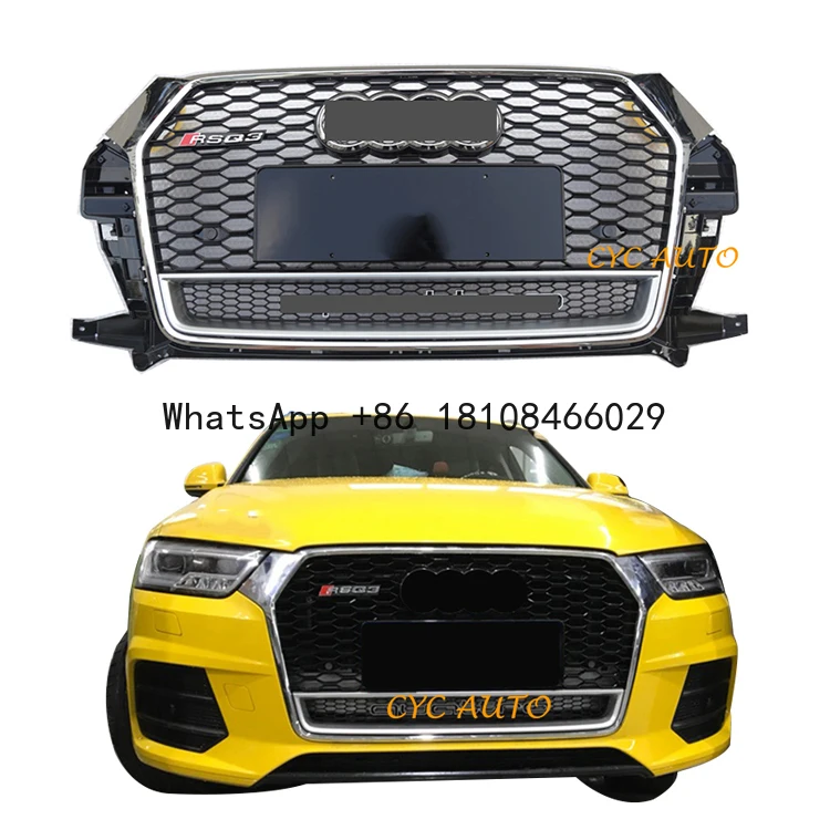 

Q3 Honeycomb Grill for Audi Q3 SQ3 facelift RSQ3 radiator car grille 2016 2017 2018