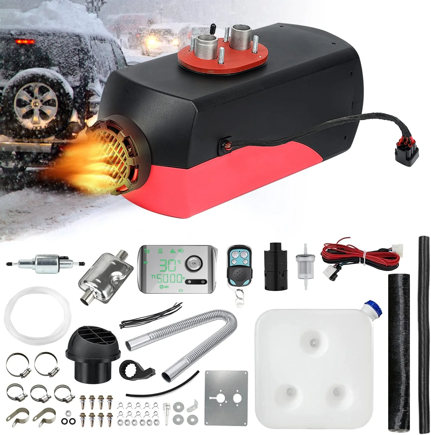 Universal 12V 24V 220V Portable Diesel Split Heating Machine RV Truck Car Air Heated Vehicle Parking Heater With Plastic Shell