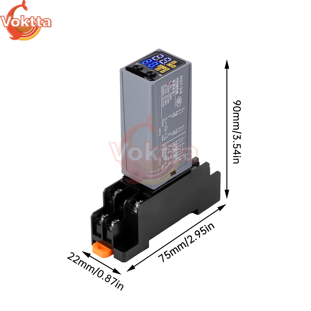 DH48S-2Z H5CN 0,01 s-99H99M Digitales Zeitrelais Einschaltverzögerung 8 DH48S-2Z H5CN 0,01 s-99H99M Digitales Zeitrelais Einschaltverzögerung 8