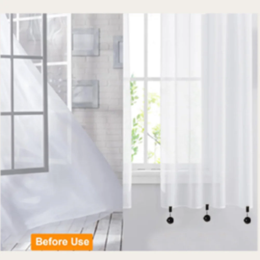 4 pcs Gravity Ball Curtain Weight Ball with Clip Windproof Curtain Weights Durable Rustproof Table