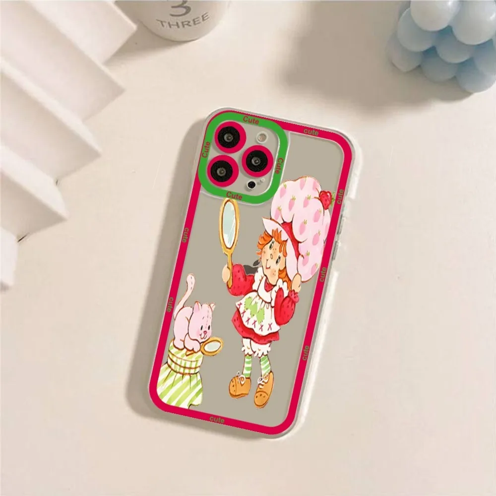 V-Vintage-D-Strawberry Shortcake Phone Case For IPhone 11,12,13,14,15,15 Pro,13 Promax,14 Plus,15 Mini