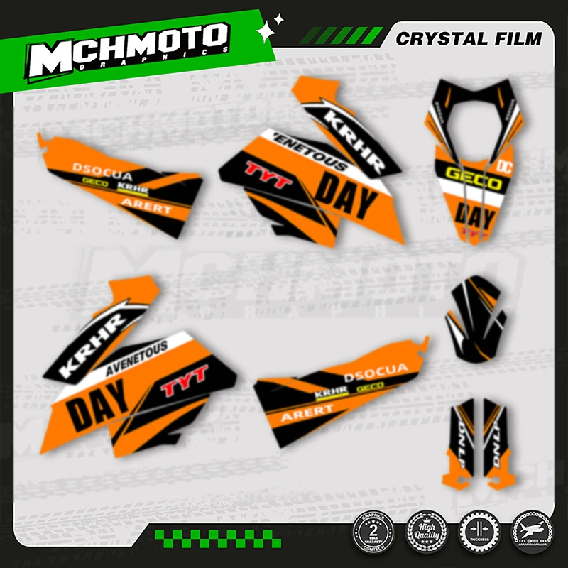

MCHMFG Motorcycle Graphics Decals Stickers Kits For KTM SMR 690 2007 2008 2009 2010 2011 Number Name Custom
