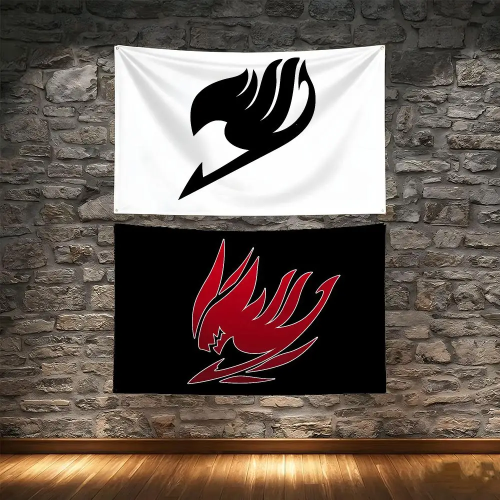 Drapeau de la guilde Anime F-Fairy T-Tail, tapisserie à motif créatif, photo, décoration murale pour salon, décoration de fête en plein air