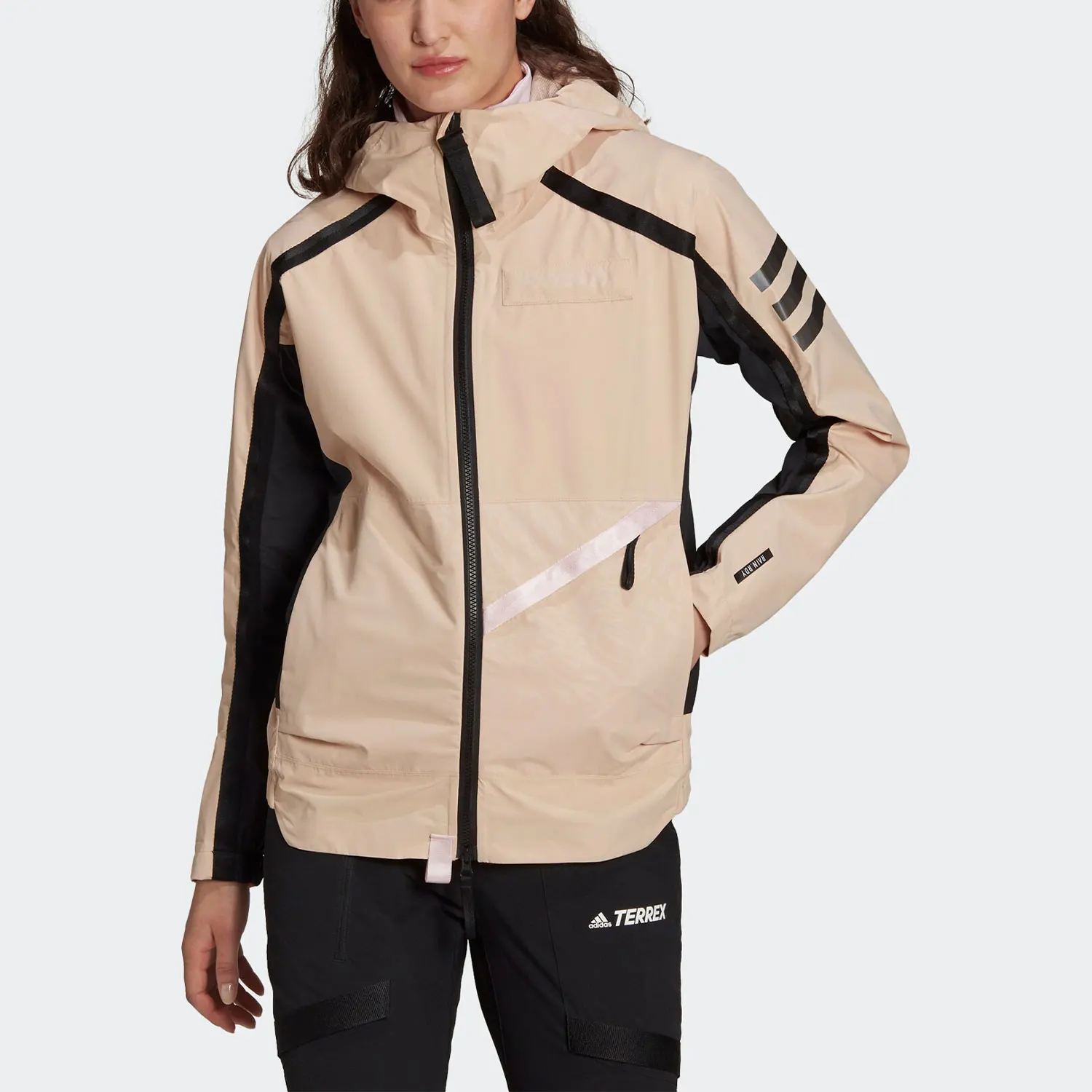 Adidas genuine new women's sports co branded woven color blocked jacket jacket GQ3680