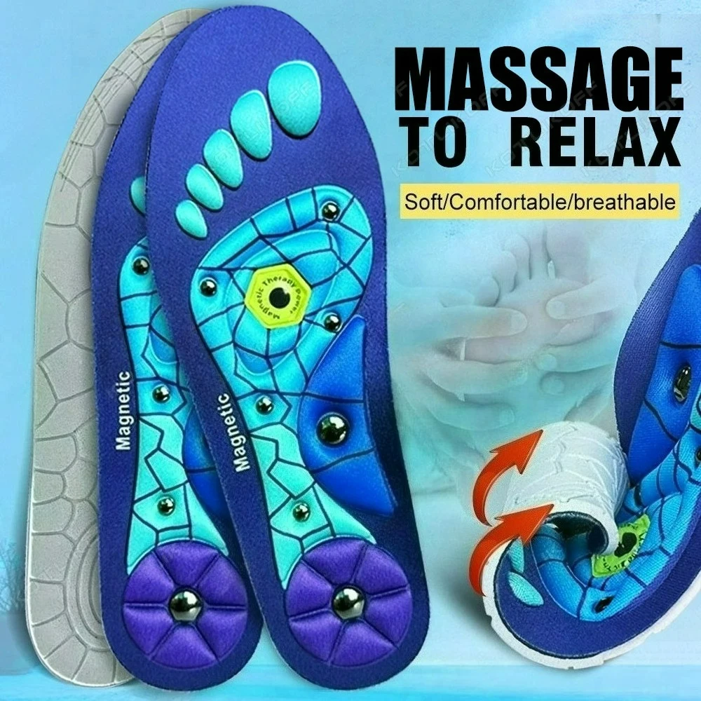

Medical Magnetic Therapy Sports Insoles Massage Foot Weight Loss Slimming Acupressure Insole Anti-fatigue Health Care Shoe Pads