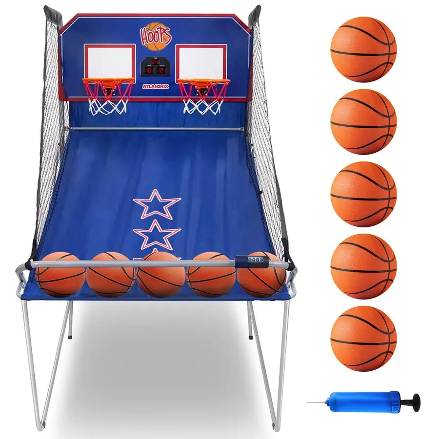 

Баскетбольная аркадная игра Аркадная баскетбольная игра в помещении, игра Pop a Shot, двойные игроки для детей и взрослых, электронная система подсчета очков