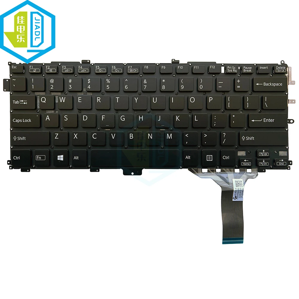 Teclado de Laptop BR FR LA GR SP US para Sony VAIO Pro 13 SVP13 SVP13A SVP132 SVP1321 SVP132A Novo Preto Prata Sem Moldura
