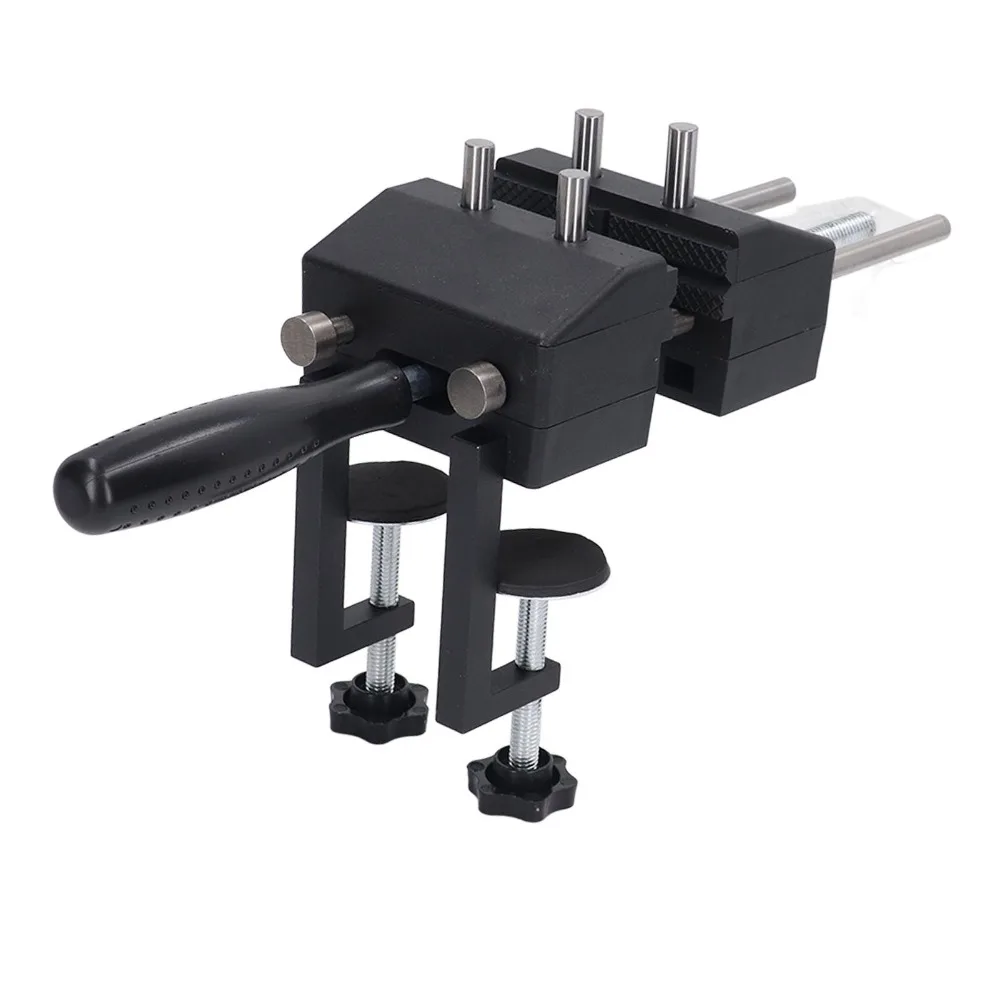 85mm Jaw Width Bench Vise Clamp Quick Release Mechanism Multi Angle Adjustment Multi Angle Flat Vise 0-120mm Range G Clamp Base