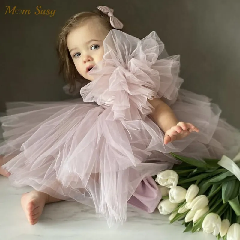 Fashion Baby Girl Princess Tutu Dress Fluffy Sleeve Infant Toddler Teens  Child Vestido Party Wedding Pageant Baby Clothes 1-10Y - AliExpress