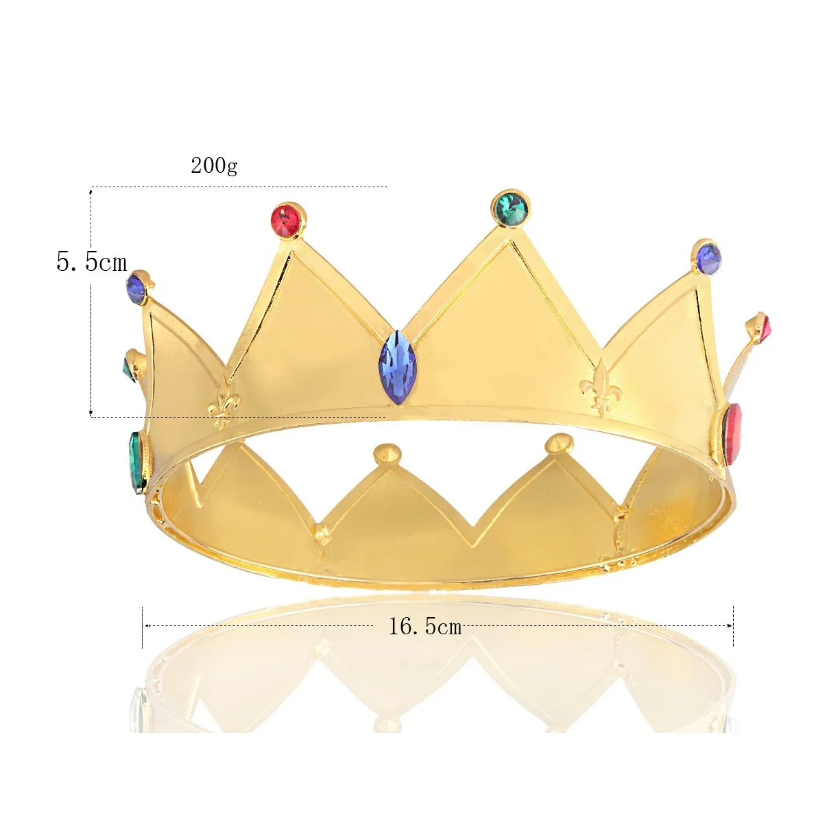 Baroque Round Gold Tiaras And Crowns Vintage Royal Prom Pageant Diadem King Crown Boy Party Costume Prince Hair Accessories Men